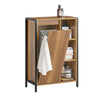 SoBuy BZR65-PF, Slim Bathroom Storage Cabinet Unit Freestanding Narrow Bathroom Cupboard with Removable Laundry Basket Modern Small Floor Storage Ideal for Toilet or Utility Room 60x30x90cm