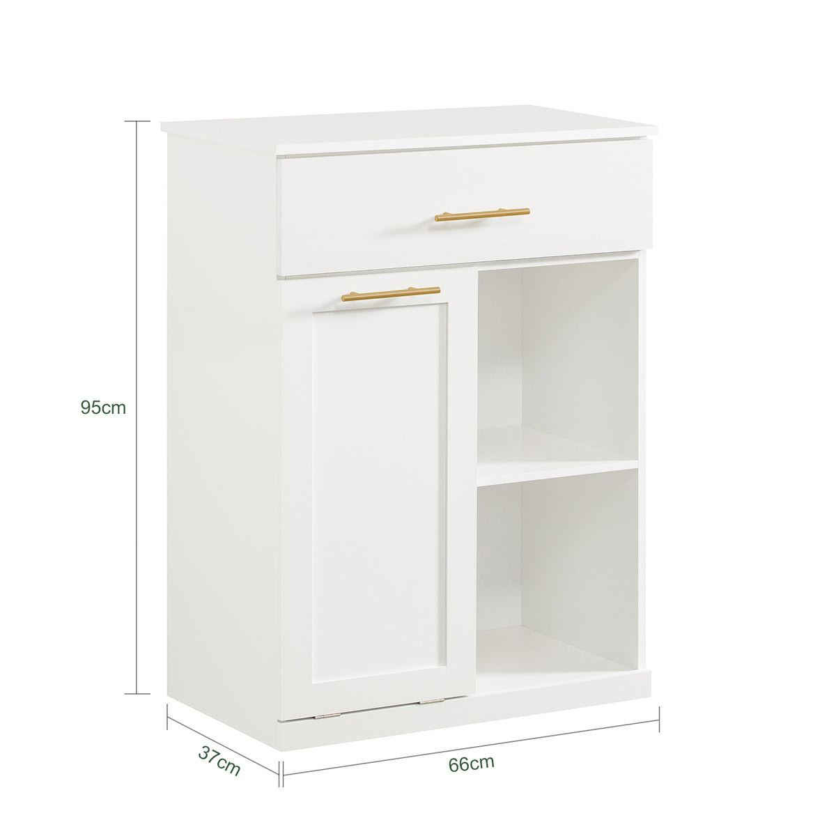SoBuy BZR66-W, Laundry Basket Laundry Cabinet Bathroom Cabinet Storage Cabinet, White