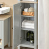 SoBuy BZR68-HG, Bathroom Tall Cabinet Cupboard Bathroom Storage Cabinet, Grey