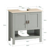 SoBuy BZR69-II-HG, Under Sink Cabinet Bathroom Vanity Unit, Suitable for Pedestal Sinks, Grey