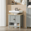 SoBuy BZR69-II-HG, Under Sink Cabinet Bathroom Vanity Unit, Suitable for Pedestal Sinks, Grey