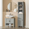 SoBuy BZR69-II-HG, Under Sink Cabinet Bathroom Vanity Unit, Suitable for Pedestal Sinks, Grey