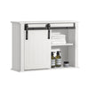 SoBuy BZR71-W, Bathroom Wall Mounted Storage Cabinet Cupboard with Sliding Door, White