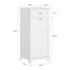 SoBuy BZR73-W, Bathroom Laundry Basket Laundry Cabinet Bathroom Storage Cabinet, White