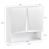 SoBuy BZR94-W, Mirror Cabinet Bathroom Wall Mounted Cabinet Mirrored Storage Cabinet, White