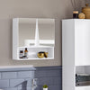 SoBuy BZR94-W, Mirror Cabinet Bathroom Wall Mounted Cabinet Mirrored Storage Cabinet, White