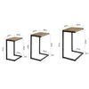 SoBuy FBT102-F, Nesting Tables Set of 3 Coffee Tables Living Room Stacking Side Tables, Brown