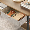SoBuy FBT107-PF, Living Room Table Sofa Table TV Stand Table with 2 Fabric Drawers, Brown