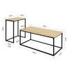 SoBuy FBT108-N, Nesting Tables, Set of 2 Side Tables, Living Room Tables Coffee Tables, Wood