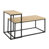 SoBuy FBT108-N, Nesting Tables, Set of 2 Side Tables, Living Room Tables Coffee Tables, Wood