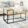 SoBuy FBT108-N, Nesting Tables, Set of 2 Side Tables, Living Room Tables Coffee Tables, Wood