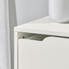 SoBuy FBT109-W, Sofa Side Table Bedside Lamp Table with Drawer and Fabric Basket, White