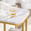 SoBuy FBT110-G, Side Table with 2 Shelves, Coffee Table Sofa Table Bedside Table, Gold