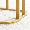 SoBuy FBT110-G, Side Table with 2 Shelves, Coffee Table Sofa Table Bedside Table, Gold
