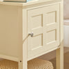 SoBuy FBT113-MI, Lamp Table Bedside Table Night Stand with 1 Door and 1 Shelf, Beige
