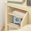 SoBuy FBT113-MI, Lamp Table Bedside Table Night Stand with 1 Door and 1 Shelf, Beige