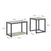 SoBuy FBT35-HG, Nesting Tables Set of 2 Coffee Table Side Table End Table, Grey-clearance