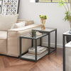 SoBuy FBT35-HG, Nesting Tables Set of 2 Coffee Table Side Table End Table, Grey-clearance