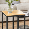 SoBuy FBT35-SCH, Nesting Tables Set of 2 Coffee Table Side Table End Table, Black