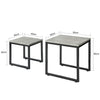SoBuy FBT42-HG, Nesting Tables, Set of 2 Coffee Table Side Table End Table, Grey