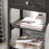 SoBuy FBT46-SCH, Bedside Table with 1 Drawer 2 Shelves, Lamp Table Night Stand, Black