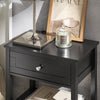 SoBuy FBT46-SCH, Bedside Table with 1 Drawer 2 Shelves, Lamp Table Night Stand, Black