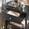 SoBuy FBT46-SCH, Bedside Table with 1 Drawer 2 Shelves, Lamp Table Night Stand, Black