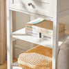 SoBuy FBT46-W, Beside Table with 1 Drawer 2 Shelves, End Table Lamp Table Night Stand, White