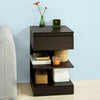 SoBuy FBT49-BR, Side Table End Table Night Stand with 1 Drawer and 2 Shelves, Brown