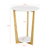 SoBuy FBT52-WN, 2 Tiers Round Wooden Side Table, Tea Coffee Table, End Table, White