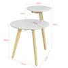 SoBuy FBT53-WN, 2 Tiers Round Wooden Side Table, Tea Coffee Table, End Table, White