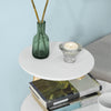 SoBuy FBT53-WN, 2 Tiers Round Wooden Side Table, Tea Coffee Table, End Table, White