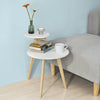 SoBuy FBT53-WN, 2 Tiers Round Wooden Side Table, Tea Coffee Table, End Table, White