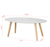 SoBuy FBT61-W, Oval Wooden Coffee Table Living Room Table, White