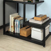 SoBuy FBT65-SCH, Side Table End Table Living Room Table with Storage Shelf, Black