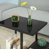 SoBuy FBT65-SCH, Side Table End Table Living Room Table with Storage Shelf, Black