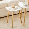 SoBuy FBT74-W, Nesting Tables, Set of 2 Side Tables, Living Room Tables Coffee Tables, White