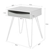SoBuy FBT82-W, Side Table End Table Bedside Table, Coffee Table Bed Sofa Side Table, White
