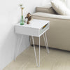 SoBuy FBT82-W, Side Table End Table Bedside Table, Coffee Table Bed Sofa Side Table, White