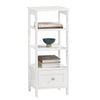 SoBuy FBT91-W, Side Table End Table Bedside Table with 3 Shelves and 1 Drawer, White