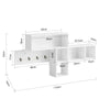 SoBuy FHK17-W, Wall Coat Rack Wall Shelf Wall Storage Unit Hallway Coat Rack, White