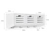 SoBuy FHK19-W, Wall Coat Rack Wall Storage Cabinet Unit with 3 Drawers 4 Hooks, White