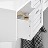 SoBuy FHK19-W, Wall Coat Rack Wall Storage Cabinet Unit with 3 Drawers 4 Hooks, White