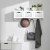 SoBuy FHK19-W, Wall Coat Rack Wall Storage Cabinet Unit with 3 Drawers 4 Hooks, White