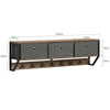 SoBuy FHK26-N, Wall Coat Rack Wall Shelf Wall Storage Cabinet Unit, Wood