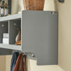 SoBuy FHK28-HG, Wall Coat Rack Wall Shelf Wall Storage Cabinet Unit with 3 Compartments 4 Hooks, Grey