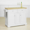 SoBuy FKW100-WN, Kitchen Storage Trolley Kitchen Cabinet Cupboard Sideboard Kitchen Island with 2 Drawers 3 Cabinets, White