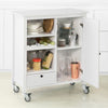 SoBuy FKW104-W, Kitchen Trolley Cart Storage Trolley Serving Trolley with Wine Rack, White