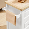 SoBuy FKW106-WN, Kitchen Island Kitchen Cabinet Cupboard Sideboard Kitchen Storage Trolley, White
