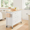 SoBuy FKW106-WN, Kitchen Island Kitchen Cabinet Cupboard Sideboard Kitchen Storage Trolley, White